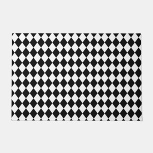 Black and White Harlequin Doormat