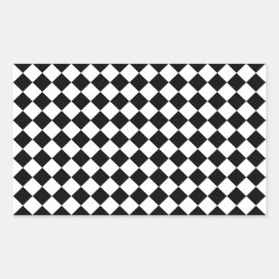 Black and White Harlequin Pattern Sticker