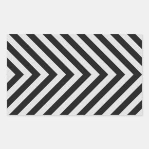 Black and White Hazard Stripes Textured Sticker