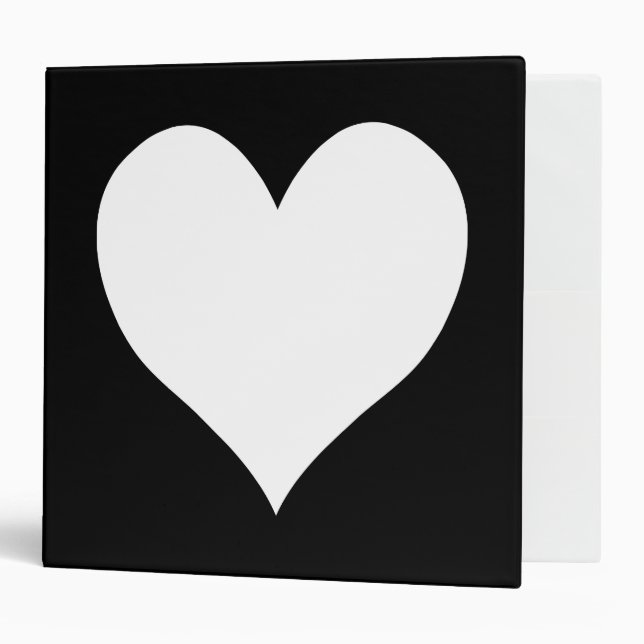 Black and White Heart Binder (Front/Inside)