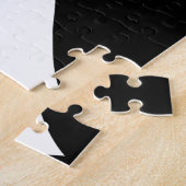 Black and White Heart Jigsaw Puzzle (Side)
