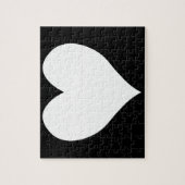 Black and White Heart Jigsaw Puzzle (Vertical)