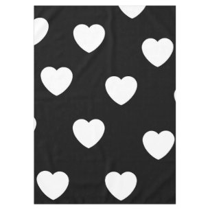 Black and White Heart Pattern  Tablecloth