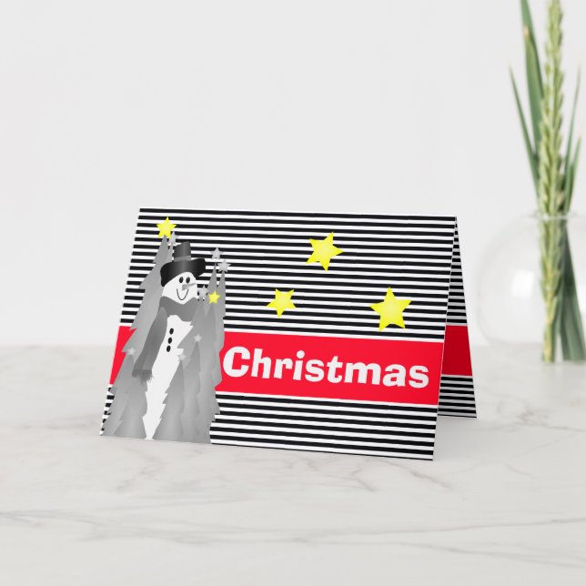 Black And White Holiday Card (Front)