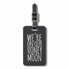 Black and  White Honeymoon Travel Luggage Tag