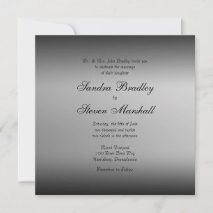 Black and White Horizon Wedding Invitations