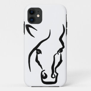 Black and White Horse Face iPhone 11 Case