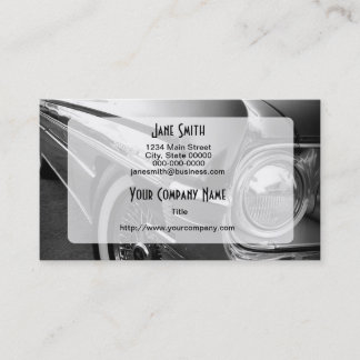 Black and White Hot Rod Business Card