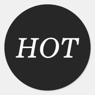 Black and White HOT Sticker