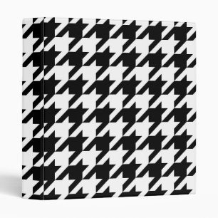 Black and White Houndstooth Binder