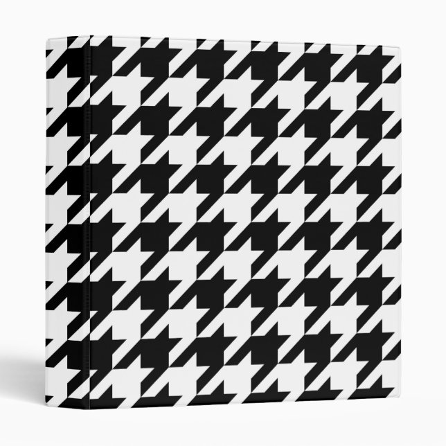 Black and White Houndstooth Binder (Front/Spine)