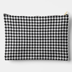 Black and White Houndstooth by Shirley Taylor Accessory Pouch