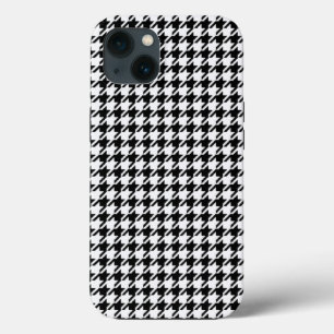 Black and White Houndstooth by Shirley Taylor iPhone 13 Case