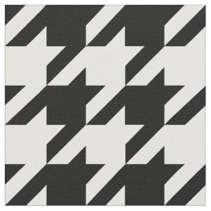 Black and White Houndstooth Check Fabric