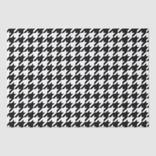 Black and White Houndstooth Check Tissue Paper