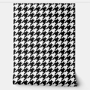 Black and White Houndstooth Check Wallpaper