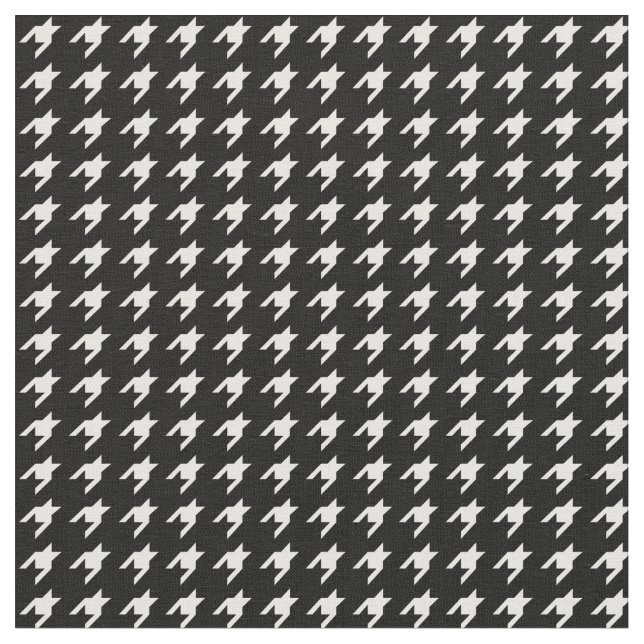 Black and White Houndstooth Fabric (Close Up)