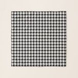 Black and white houndstooth pattern chiffon scarf<br><div class="desc">Black and white houndstooth pattern chiffon scarf. Custom transparent scarves for trendy fashion men and women. Available in different sizes, colours and shapes. Cool Birthday and Holiday gift idea for her. Create unique patterned scarves for yourself, wife, friend, coworker, wedding bride, mom, sister, daughter, bridesmaids, pet, dog etc. Chequered print...</div>