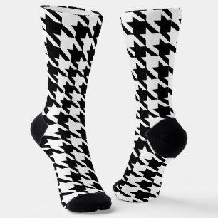 Black and white Houndstooth pattern Socks