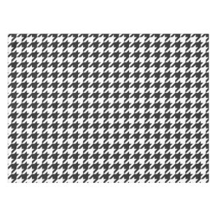 Black and White Houndstooth Pattern Tablecloth