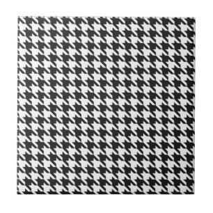 Black and White Houndstooth Pattern Tile