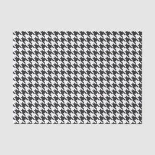 Black and White Houndstooth Pattern Tissue Paper