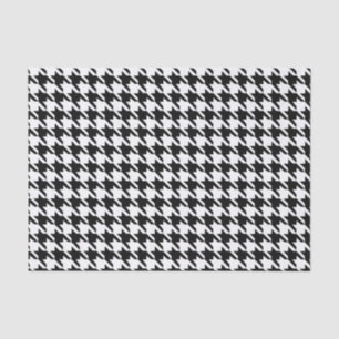 Black and White Houndstooth Pattern Tissue Paper