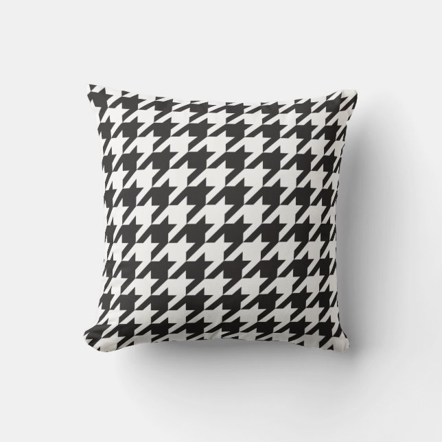 Black and White Houndstooth pillow (Front)