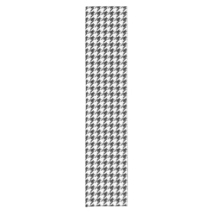 Black and White Houndstooth Table Runner