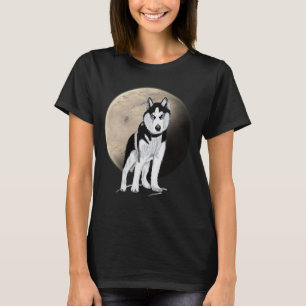 Black and White Husky T-Shirt