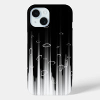 Black And White Hypnotic Circled Line Streaks Art