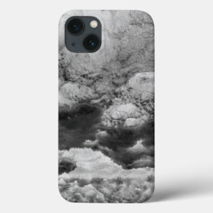 Black And White Ice Abstract iPhone 13 Case