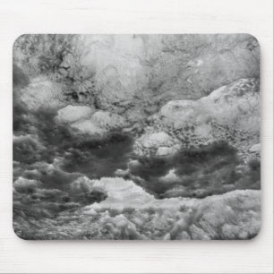 Black And White Ice Abstract Mouse Pad