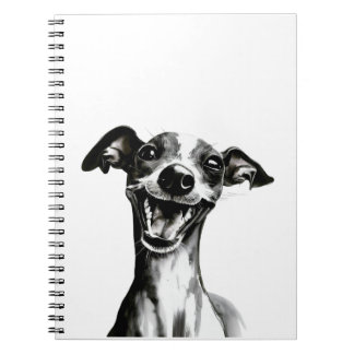 Black and white Iggy | Cute Italian Greyhound Notebook