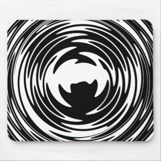 Black And White Illusion Mouse Pad