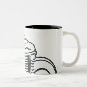 Black and white illustration of Guinness in Two-Tone Coffee Mug