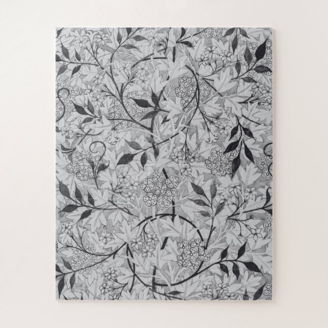 Black and White Impossible Floral Vines  Jigsaw Puzzle (Vertical)