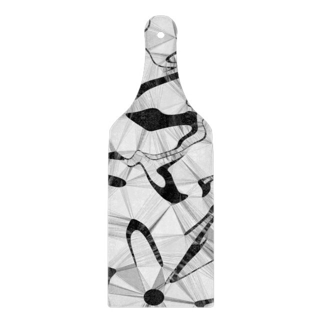 Black and White in Motion Chopping Board (Front)