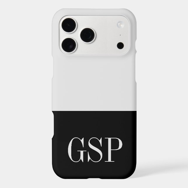 Black and White Initial Colour Block (Back)