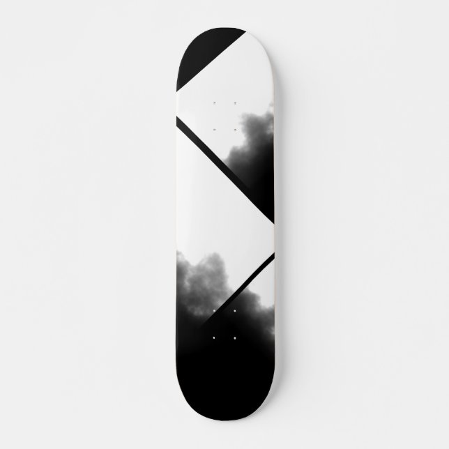 Black and White Ink Look Deck Customizable Skateboard (Front)