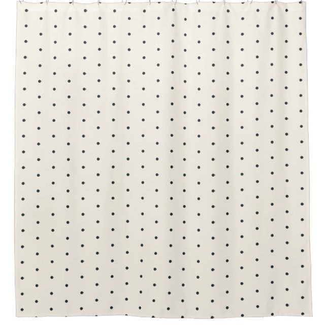 Black and White Ivory Polka Dot Pattern Retro  (Front)