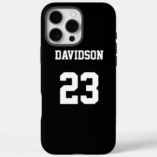 Black and White Jersey Custom iPhone 16 Pro Max Case