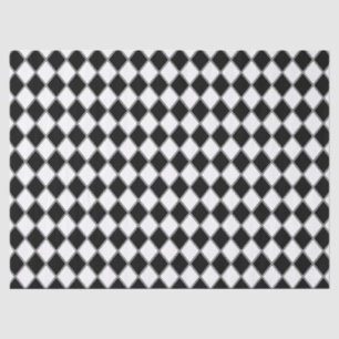 Black and White Jester Harlequin Tissue Paper