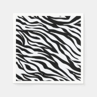 Black and White Jungle Zebra Pattern Print