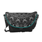 Black and White Kaleidoscope Messenger Bag