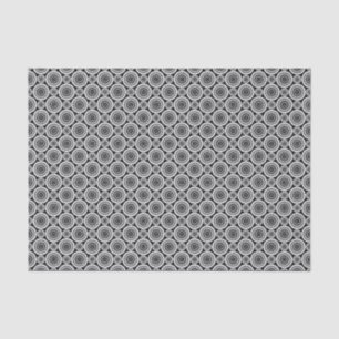 Black and White Kaleidoscope Pattern Modern Art Tissue Paper