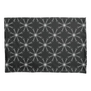 Black and White Kaleidoscope Star Pillowcase
