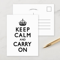 Black and White Keep Calm and Carry On