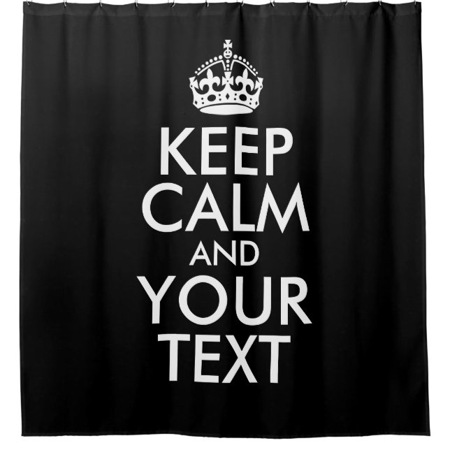 Black and White Keep Calm and Your Text (Front)