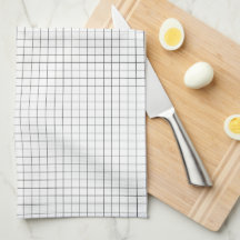Black and White Kitchen Tea Towel Cloth